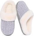 Homaxy Dames slippers Warme slippers Comfortabele katoenen slippers Pluche Slippers met Traagschuim en Zachte Voering Lichtgewicht Antislip Pantoffels met Gesloten Teen grijs 42-43 Geschikt voor voetlengte van - Grijs