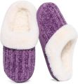 Homaxy Dames slippers Warme slippers Comfortabele katoenen slippers Pluche Slippers met Traagschuim en Zachte Voering Lichtgewicht Antislip Pantoffels met Gesloten Teen Paars 38-39 Geschikt voor voetlengte van - Paars