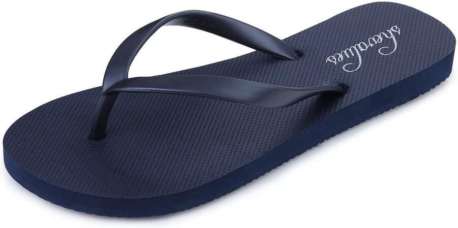 OLANLY -Slim Slippers Anatomische Teenslippers -Dames Slippers- Donkerblauw