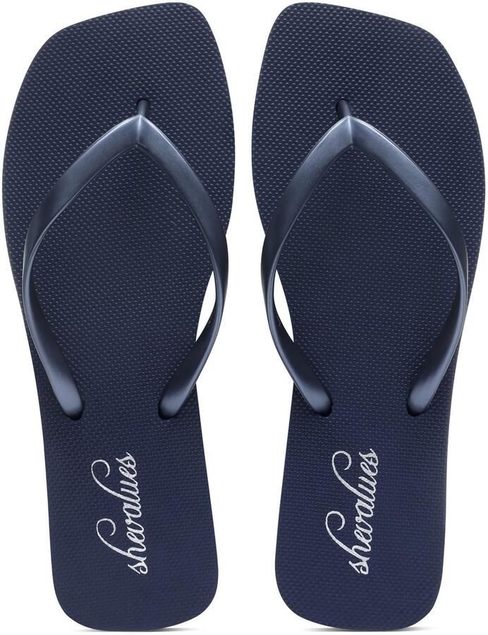 Homaxy Ergonomic Thong Flip Flops Summer Beach Minimalist Sandals-37-Donkerblauw
