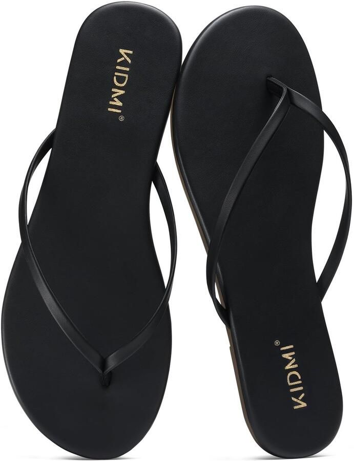 Homaxy Ergonomic Thong Flip Flops Summer Beach Minimalist Sandals -38-zwart