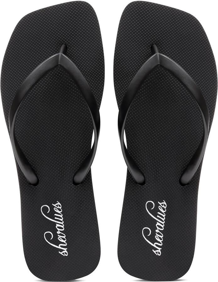 Homaxy Ergonomic Thong Flip Flops Summer Beach Minimalist Sandals-36-Zwart