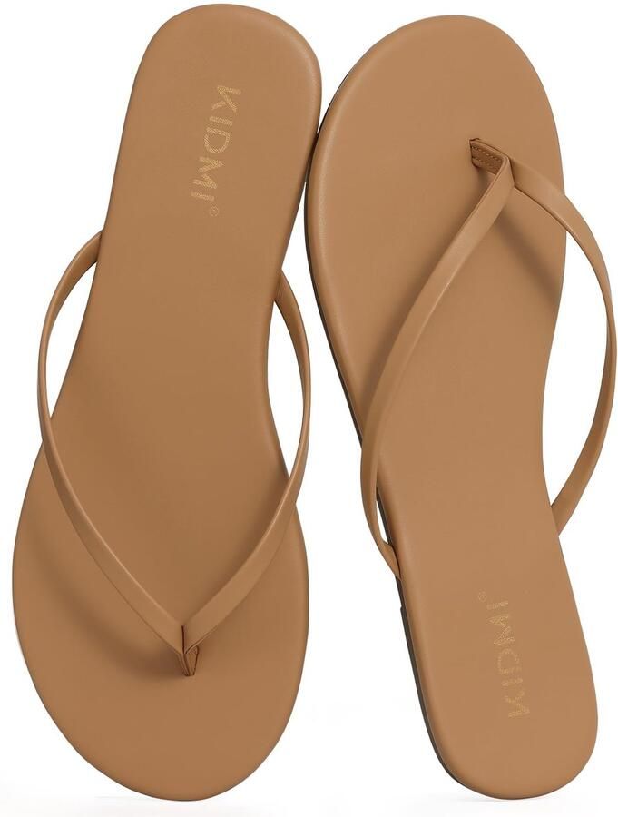 Homaxy Ergonomic Thong Flip Flops Summer Beach Minimalist Sandals -36-abrikooskleurig
