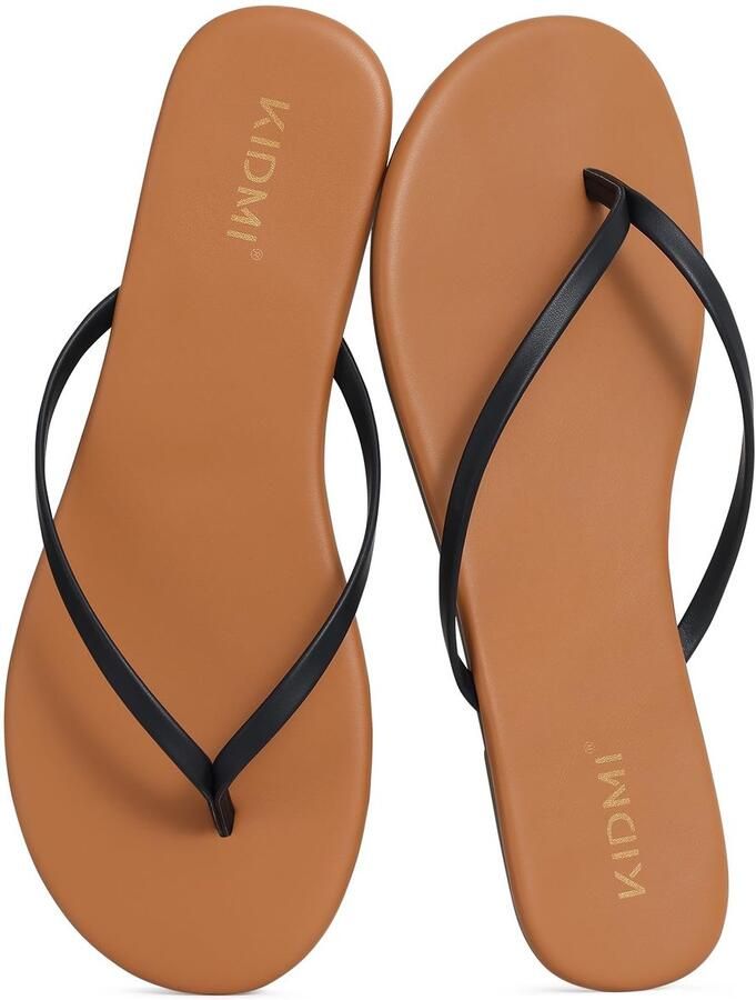 Homaxy Ergonomic Thong Flip Flops Summer Beach Minimalist Sandals -39-bruin