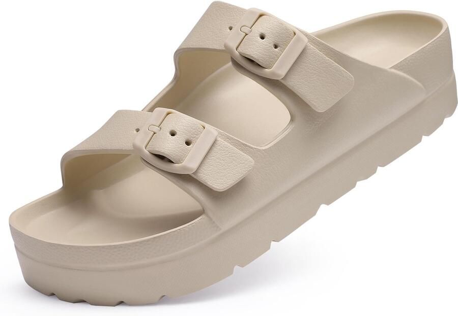 Homaxy Platform Slippers Kaki