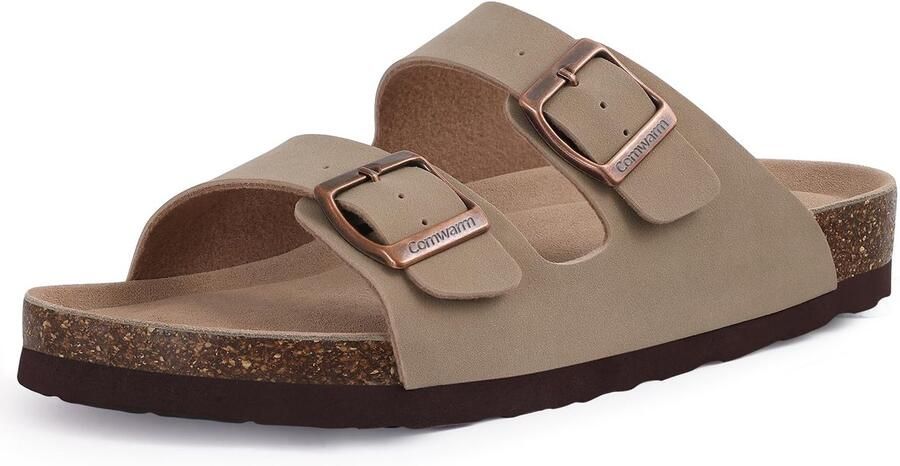 Homaxy -Unisex Sandalen- PVC Dames Slippers- Houten Clogs Damesslippers met kurken voetbed Abrikooskleurig-44 Geschikt voor een voetlengte van