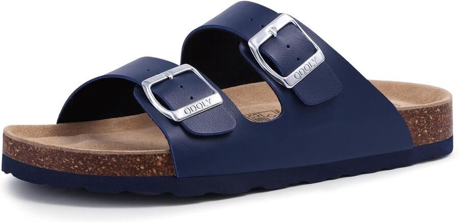 Homaxy -Unisex Sandalen- PVC Dames Slippers- Houten Clogs Damesslippers met kurken voetbed -Marineblauw-40 Geschikt voor een voetlengte van