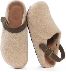 Homaxy Unisex Clogs Warme Dames Winter Pantoffels Comfort Slippers Met hielbandje Abrikoos 39 Geschikt voor een voetlengte van