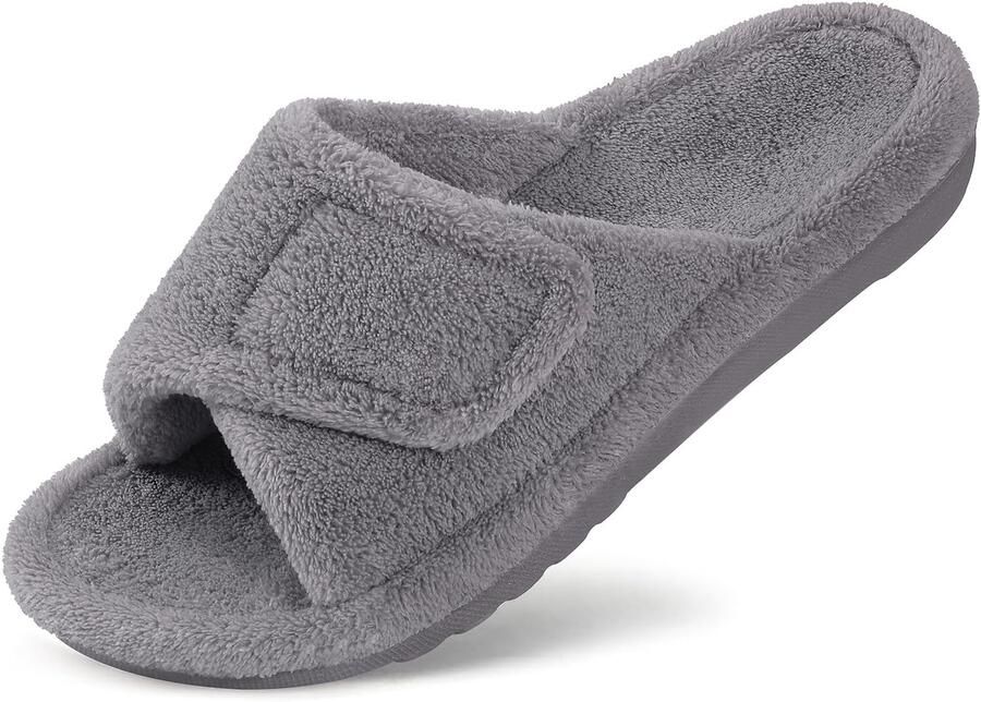 Homaxy Unisex slippers Koraal fluwelen slippers Orthopedische slippers Open schoenen– grijs 39 Geschikt voor voetlengte van