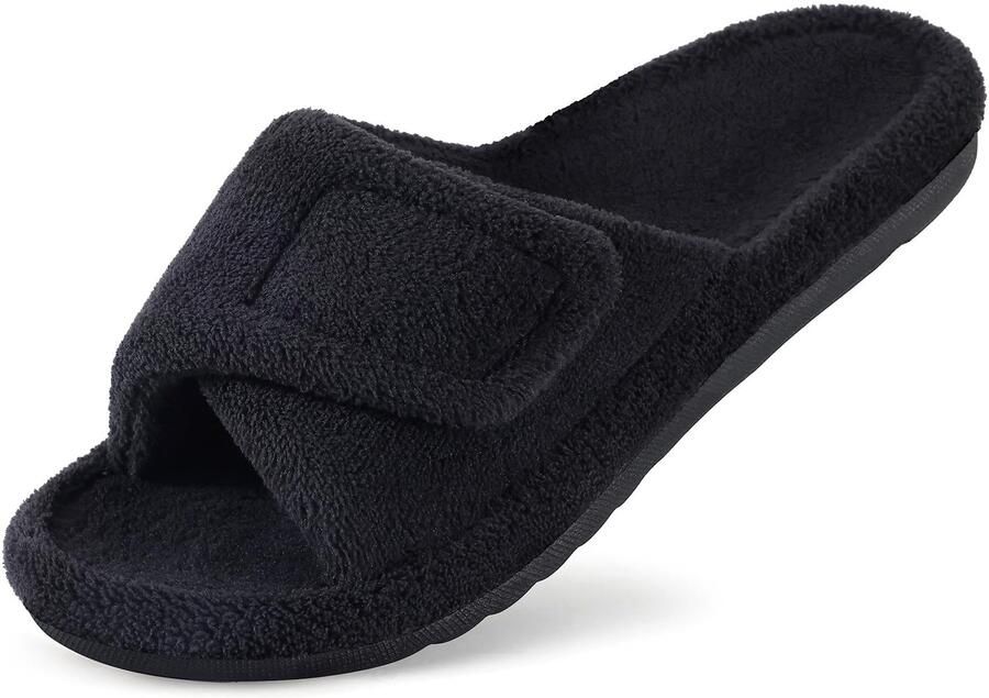 Homaxy Unisex slippers Koraal fluwelen slippers Orthopedische slippers Open schoenen– zwart 42 Geschikt voor voetlengte van