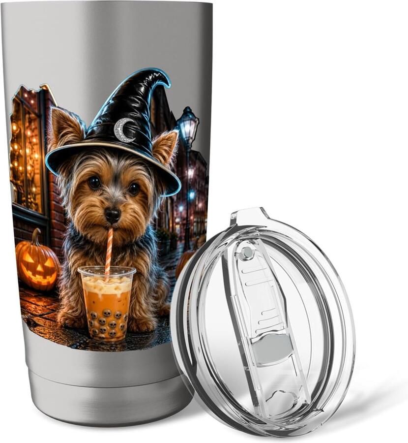 Honden-Boba-Thee Halloween-Hexenhut Thermobeker