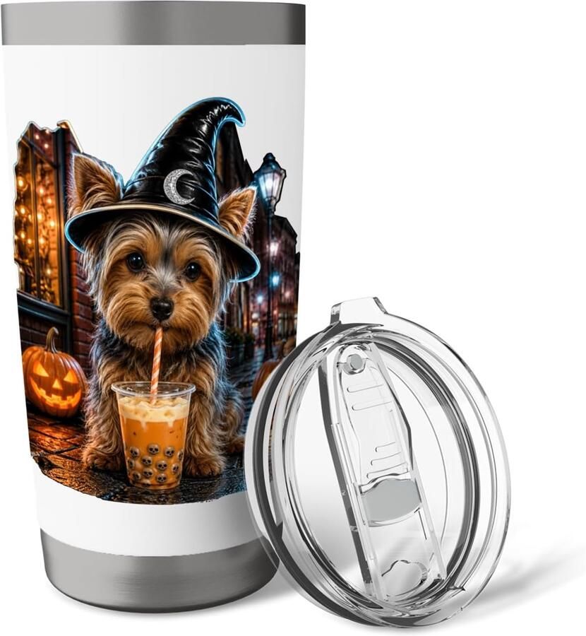 Honden-Boba-Thee Halloween-Hexenhut Thermobeker
