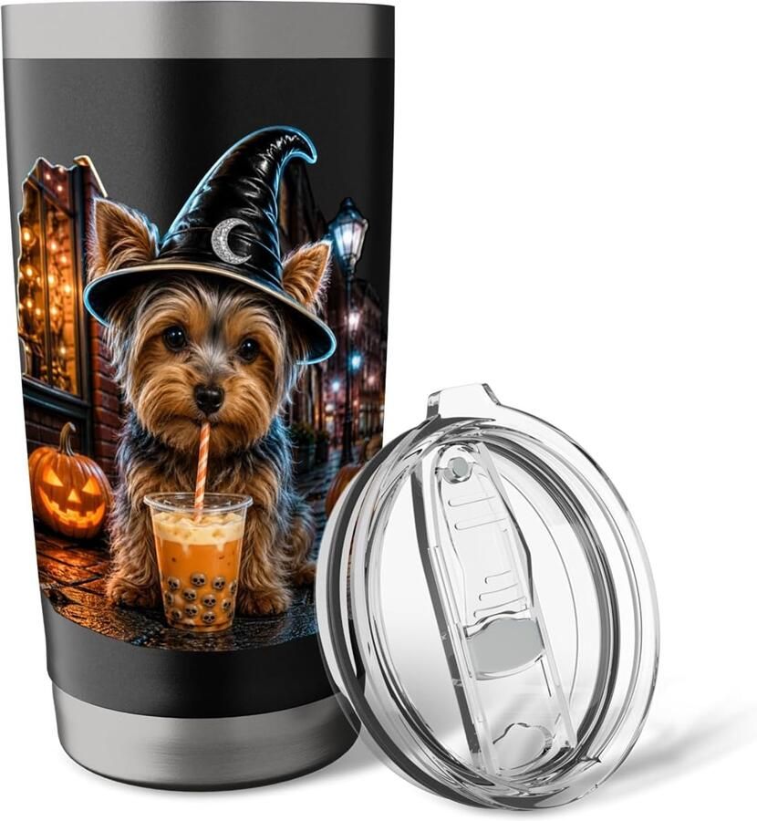 Honden-Boba-Thee Halloween-Hexenhut Thermobeker