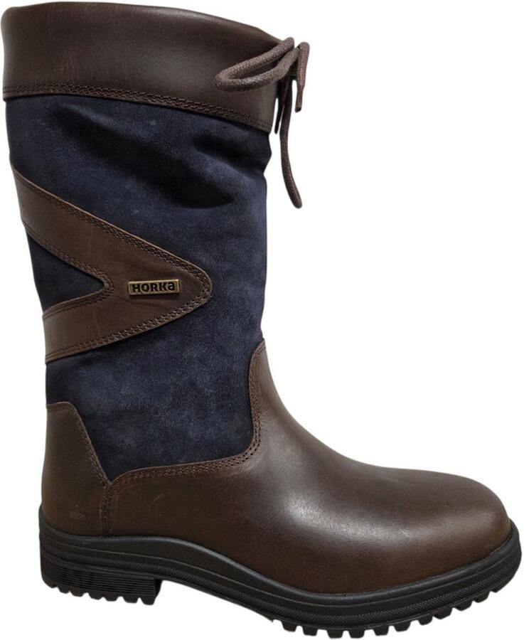 Horka Greenwich Wide Blue 146256 Outdoor Laarzen Bruin Blauw Leer en Suede Bruin Blauw