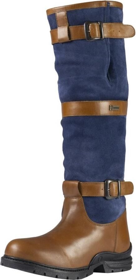 Horka Leren waterdichte outdoorlaarzen hoog merk model Highlander kleur cognac blauw - Foto 3