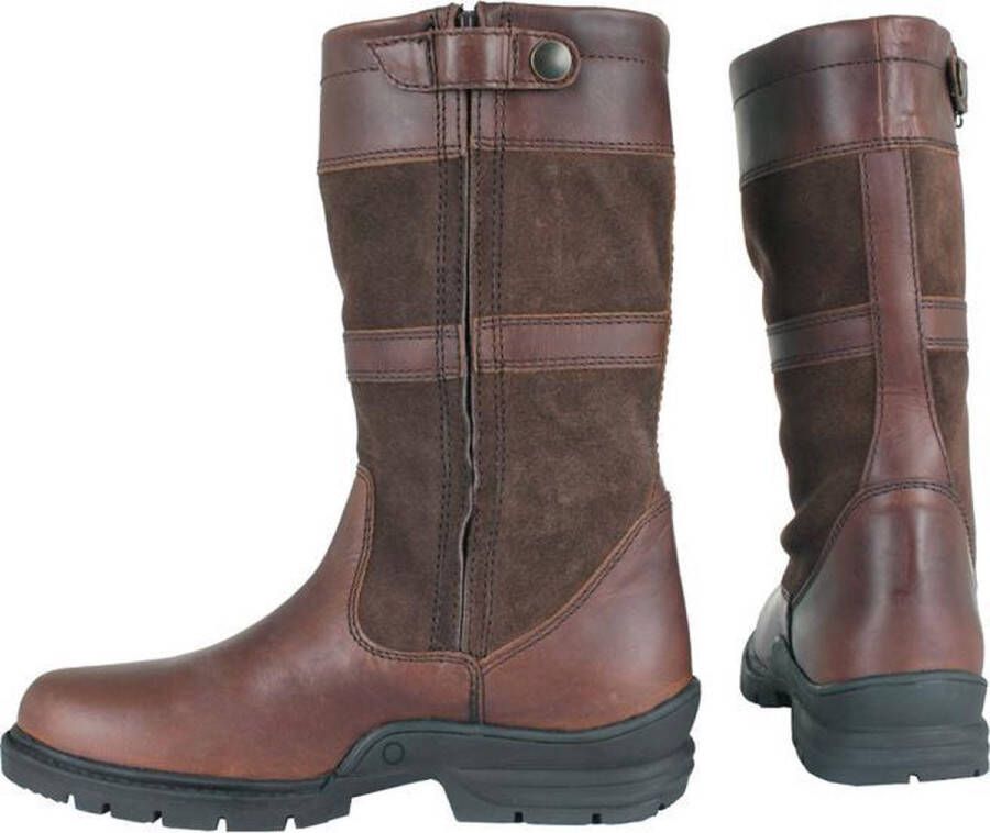 Horka Outdoorlaarzen York Halfhoog Leer suède Bruin blauw - Foto 3