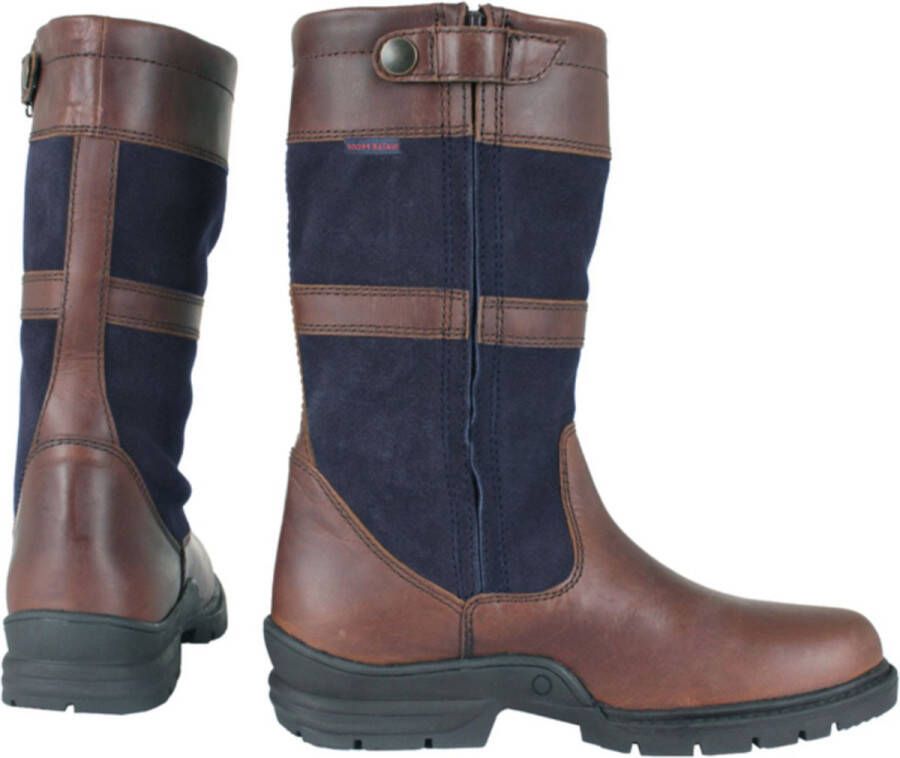 Horka Outdoorlaarzen York Halfhoog Leer suède Bruin blauw - Foto 4