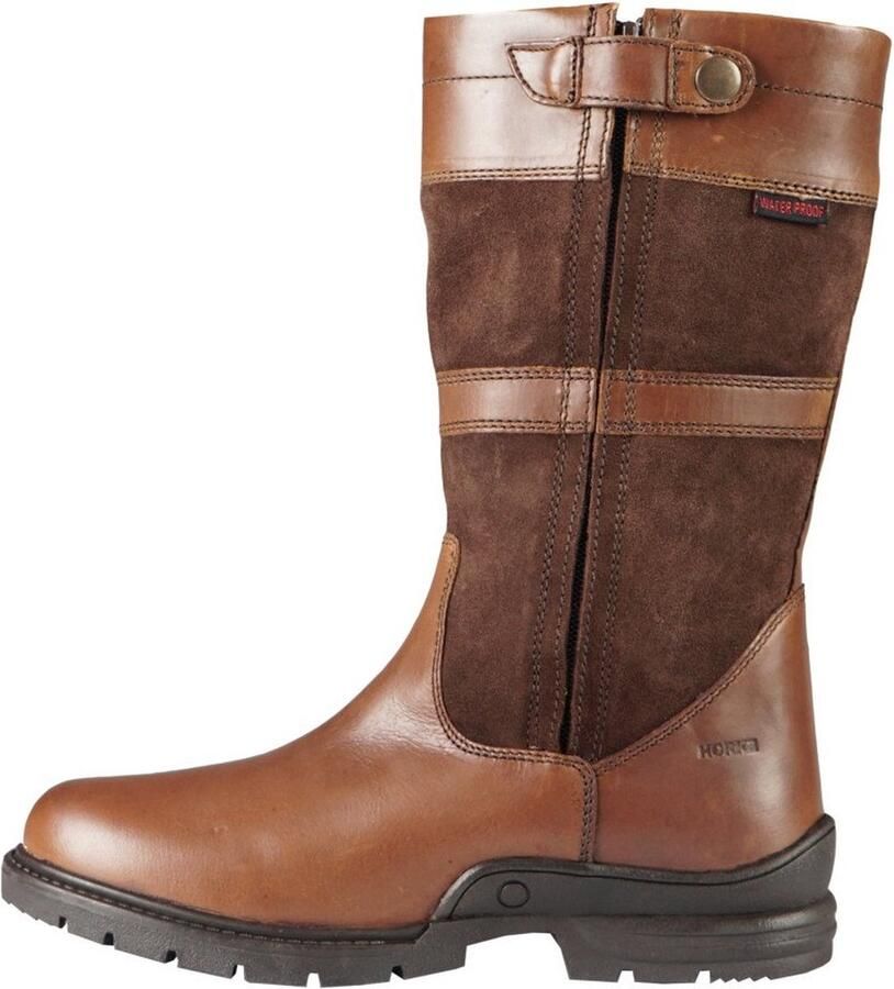 Horka Outdoorlaarzen York Halfhoog Leer suède Bruin groen - Foto 3