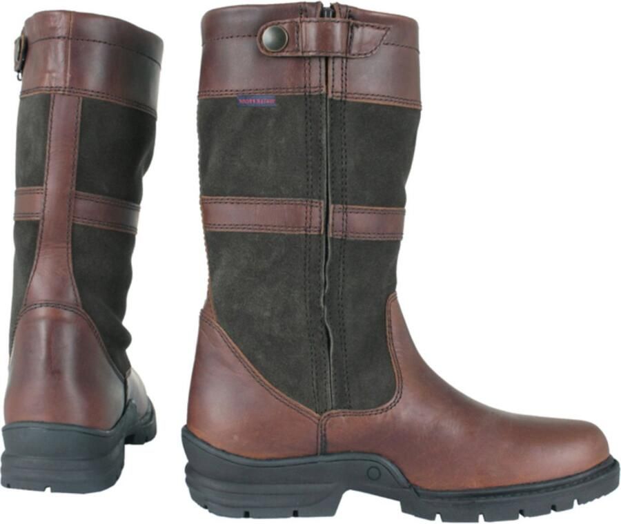 Horka Outdoorlaarzen York Halfhoog Leer suède Bruin groen - Foto 4