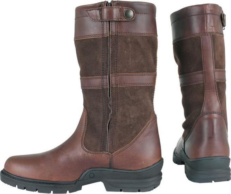 Horka Outdoorlaarzen York Halfhoog Leer suède Bruin groen - Foto 5