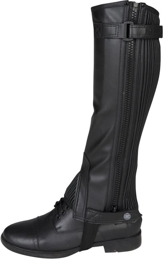 Horka Red Horse Kunstleren Chaps Met Rits Junior Zwart