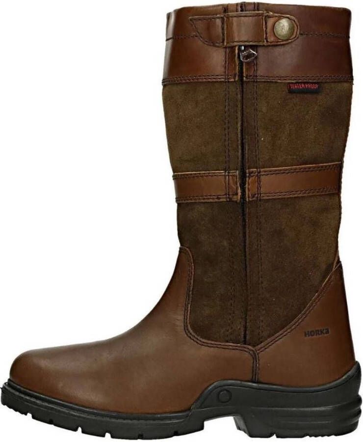 Horka Outdoorlaarzen York Halfhoog Leer suède Bruin