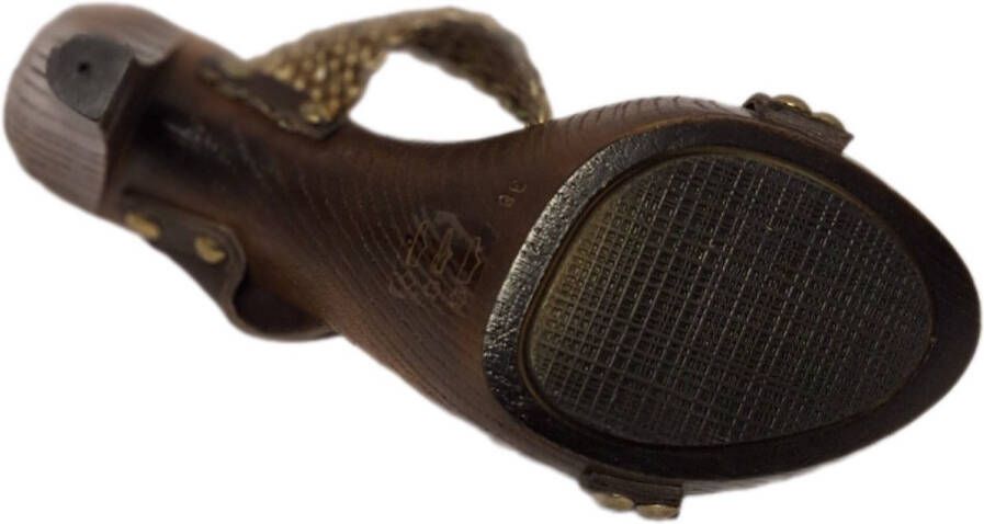 HORNET by BOTTICELLI LUXE HOUTEN MUILTJE -GEVLOCHTEN SLUITBAND IN GOLDCOLOR