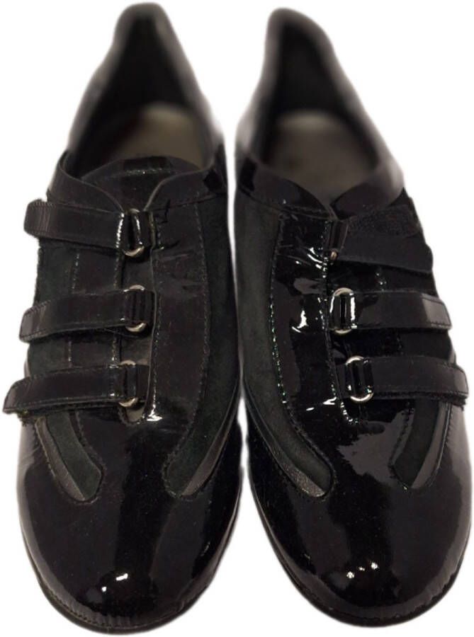 HORNET by BOTTICELLI HORNETby Botticelli- LUXE SNEAKER LAK LEER VELVET & VELCRO SLUITBANDJES