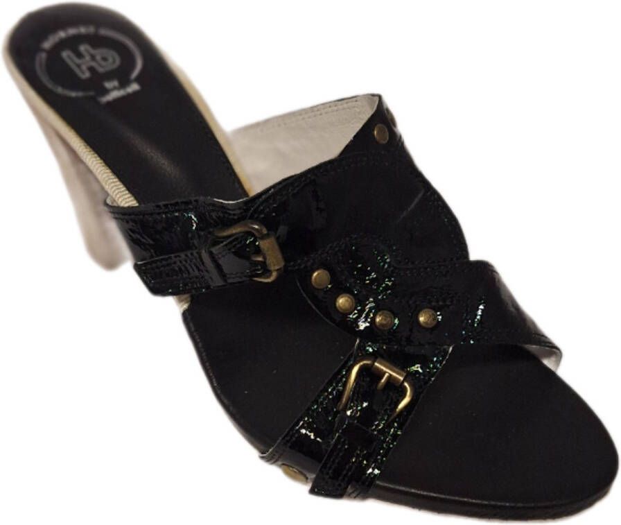 HORNET by BOTTICELLI LUXE MUILTJE -HOUTLOOK HAKJE- STUDS OP LEER