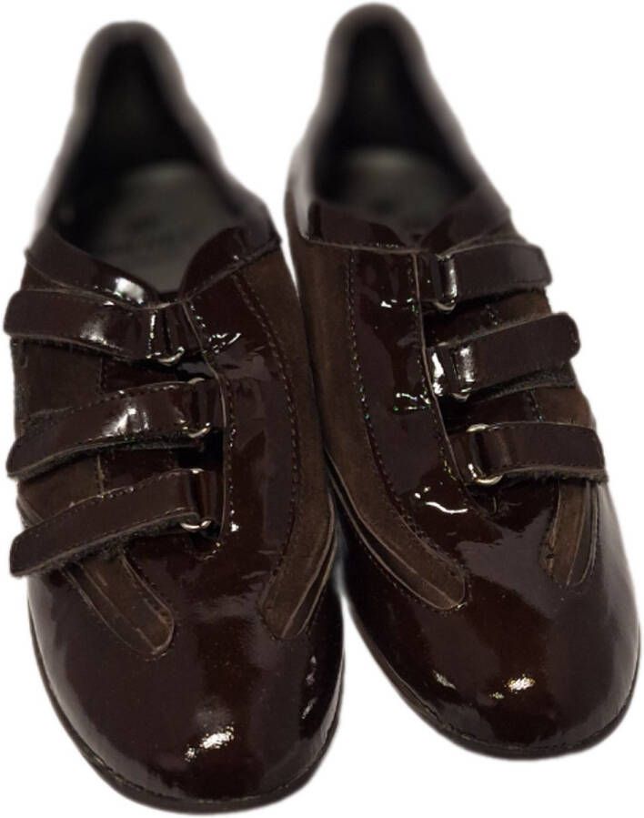 HORNET by BOTTICELLI HORNETby Botticelli- LUXE SNEAKER LAK LEER VELVET & VELCRO SLUITBANDJES