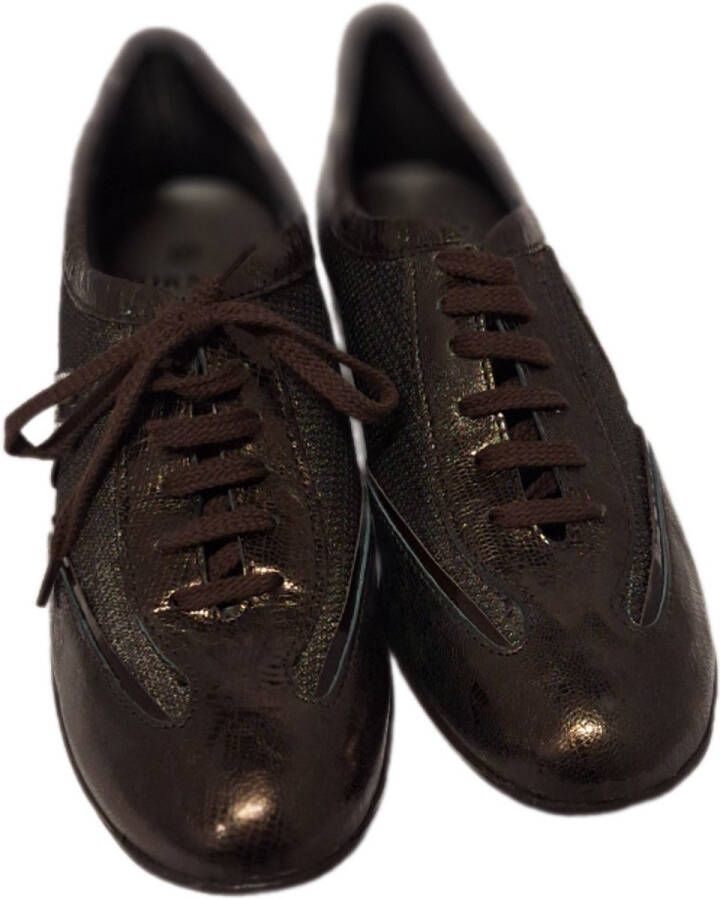 HORNET by BOTTICELLI LUXE SNEAKER -LEER&MESH-TDM CIACCOLATO