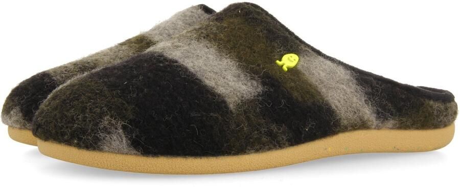 Hot Potatoes 76929 Pantoffels Heren Open sloffen met antislip zool Khaki