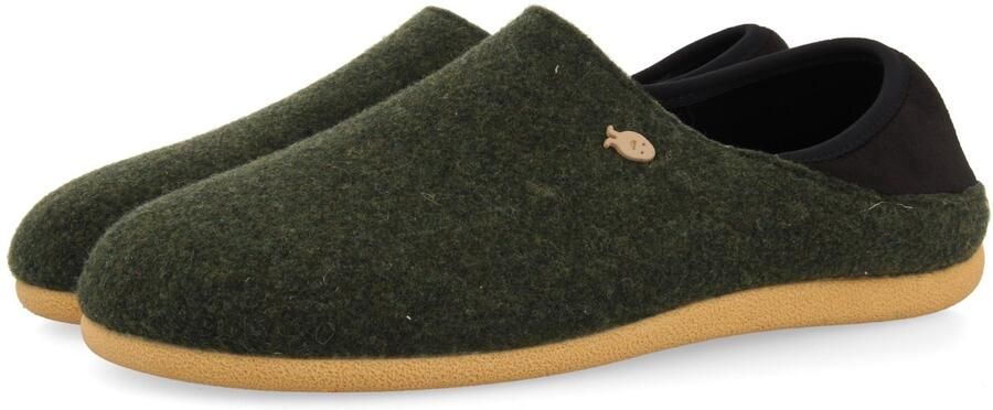 Hot Potatoes 92109 Pantoffels Heren Dichte sloffen met antislip zool Green