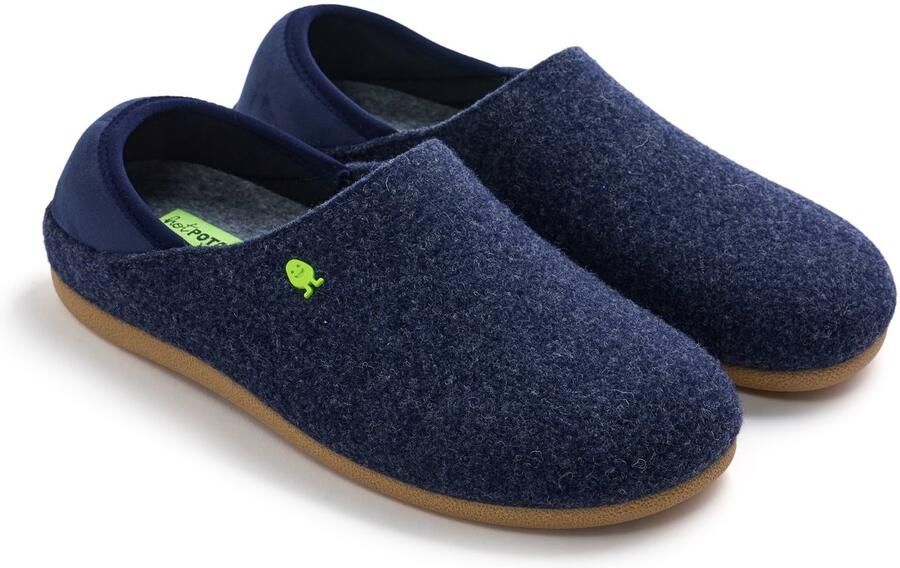 Hot Potatoes 92109 Pantoffels Heren Dichte sloffen met antislip zool Navy