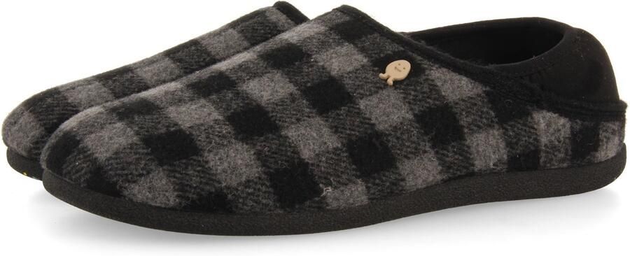 Hot Potatoes 92204 Pantoffels Heren Dichte sloffen met antislip zool Grey