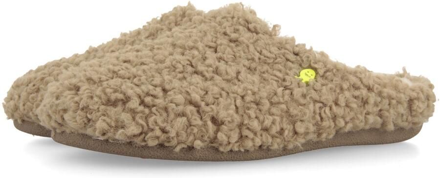 Hot Potatoes 92251 Pantoffels Dames Open sloffen met antislip zool Taupe