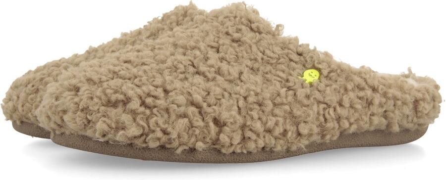 Hot Potatoes 92251 Pantoffels Dames Open sloffen met antislip zool Taupe