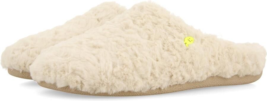 Hot Potatoes 92257 Pantoffels Dames Open sloffen met antislip zool Off-White