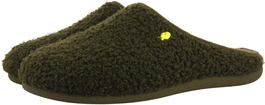 Hot Potatoes Antwerp Pantoffels Heren Open sloffen met antislip zool Khaki
