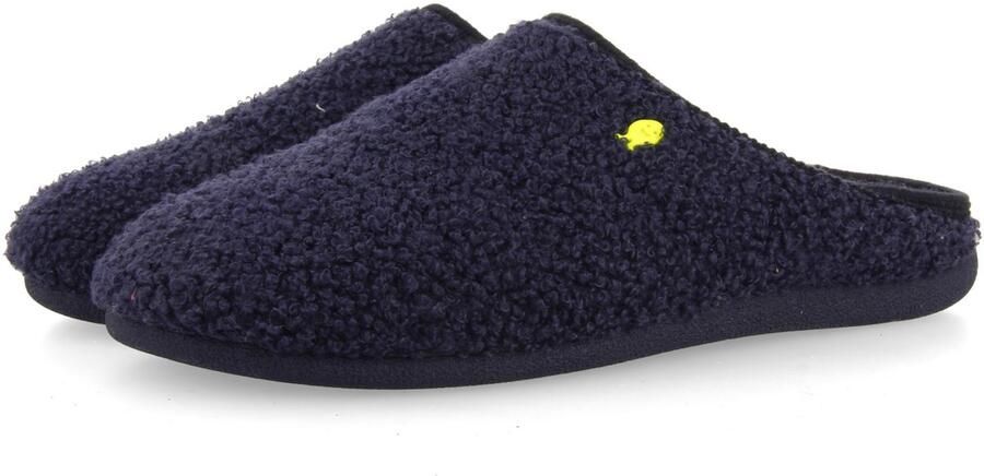 Hot Potatoes Antwerp Pantoffels Heren Open sloffen met antislip zool Navy