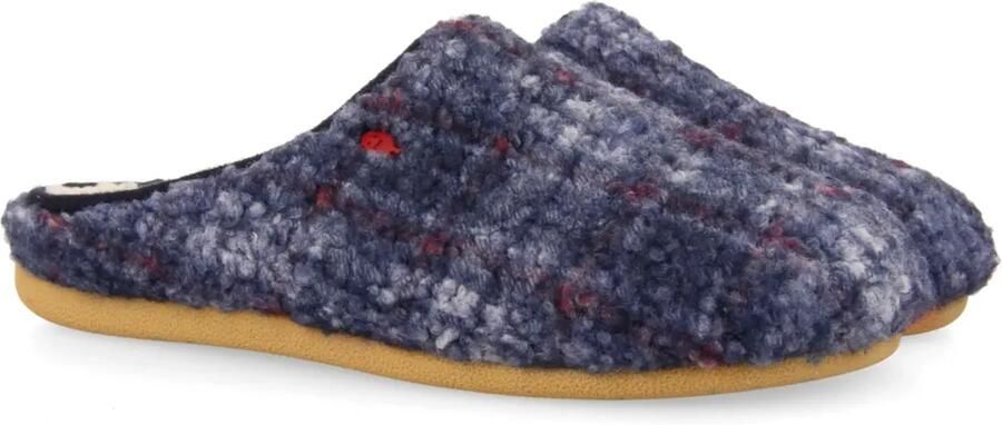 Hot Potatoes Ramsau blauw geruiten pantoffel Kleur Blauw)