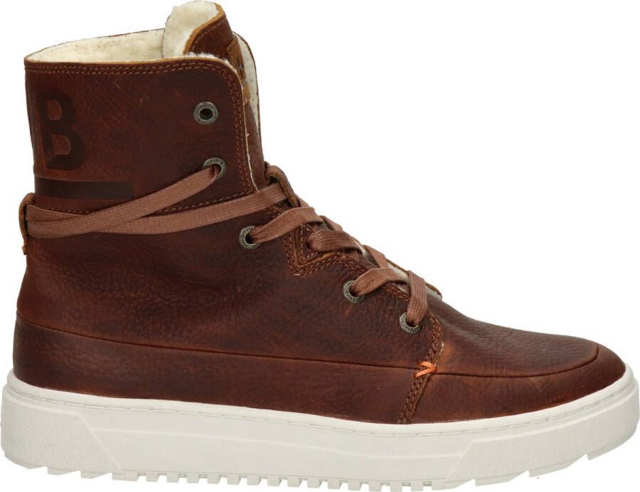 Hub Chess 3.0 Hoge sneakers Leren Sneaker Dames Cognac