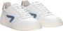 HUB Court leren sneakers wit blauw - Thumbnail 5