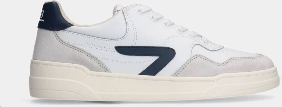 Off the Pitch full-stop coated leather witte heren sneakers