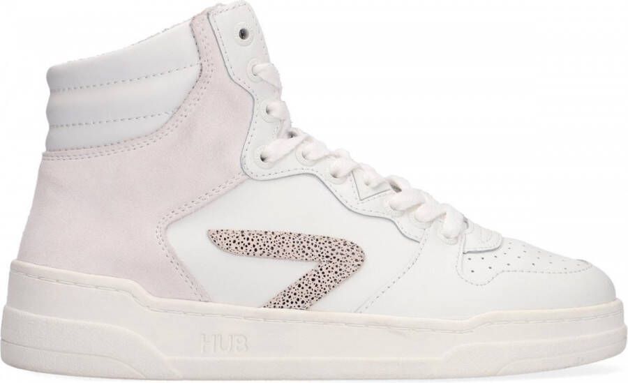 Hub Court-z High Hoge sneakers Leren Sneaker Dames Wit - Foto 2
