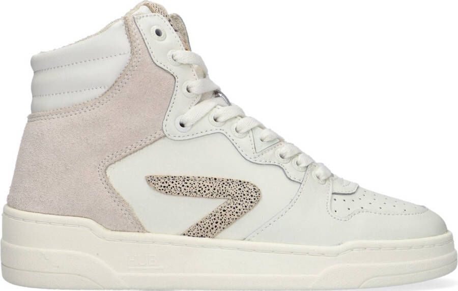 Hub Court-z High Sneakers Leren Sneaker Dames Wit