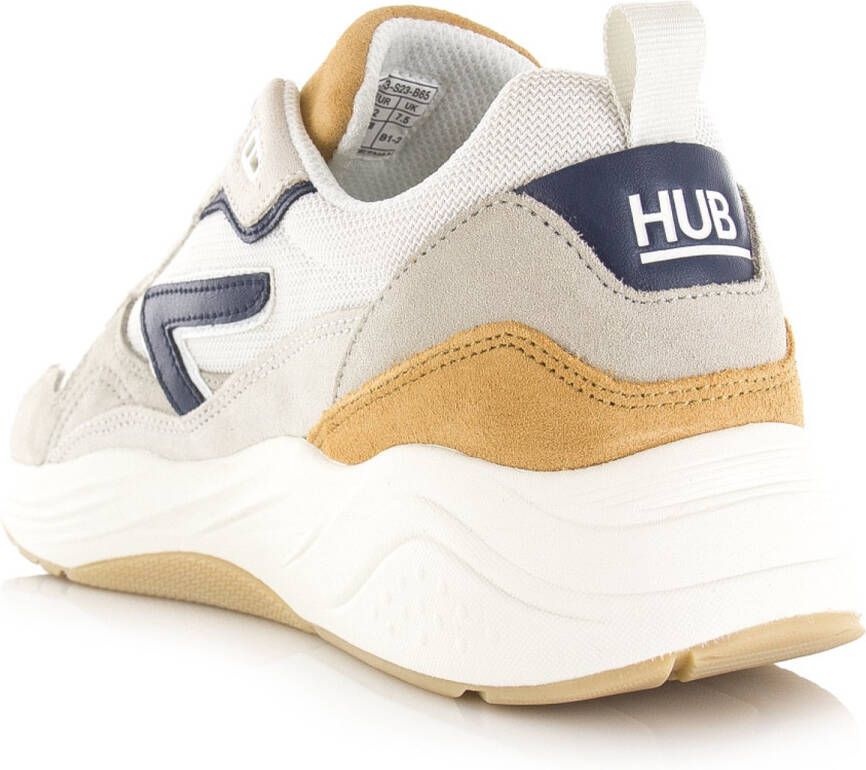 Hub Glide off white navy oak white Suede
