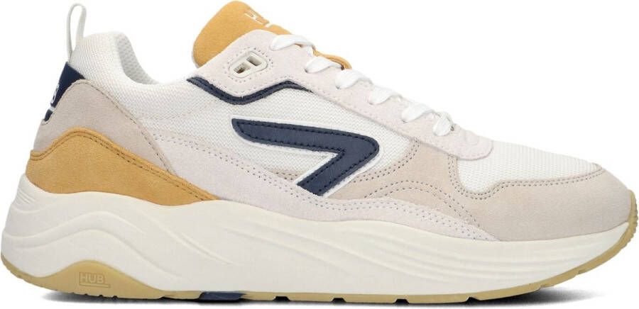 Hub Glide off white navy oak white Suede Heren