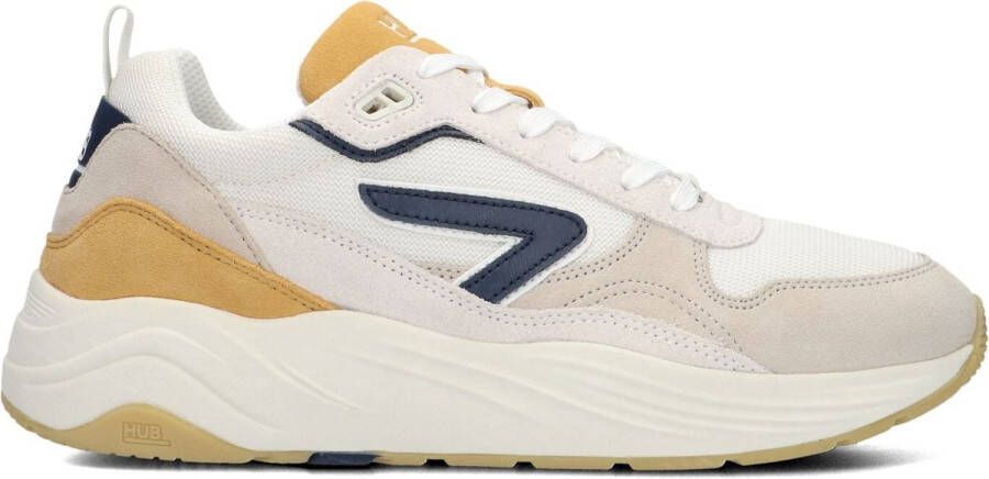 Hub Glide off white navy oak white Suede Heren