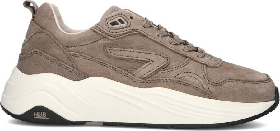 Hub Glide-w Lage sneakers Leren Sneaker Dames Taupe - Foto 3